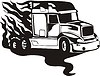 Vector clipart: truck flame