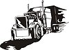 Vector clipart: truck flame