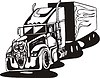 Vector clipart: truck flame