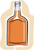 Vector clipart: bottle of brandy