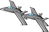 Vektor Cliparts: Kampfflugzeuge