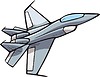 Vector clipart: fighter aircraft