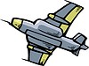 Vector clipart: fighter aircraft