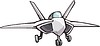 Vector clipart: fighter aircraft