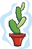 Vector clipart: cactus in flowerpot
