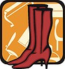 Vector clipart: red high boots