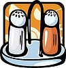 Vector clipart: salt-cellar and pepper-pot