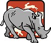 Векторный клипарт: носорог