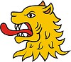 Vector clipart: heraldic lion head