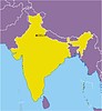 Векторный клипарт: карта Индии