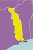 Vector clipart: Togo map