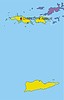 карта Американских Виргинских островов