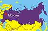 Rusia mapa | Ilustración vectorial