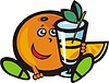 Vector clipart: fruit with drink