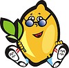 Vector clipart: lemon with glasses