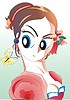 Vector clipart: anime pretty girl