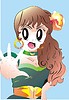 Vector clipart: anime girl
