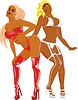 Vector clipart: sexy girls