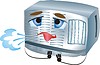 Vector clipart: funny toaster