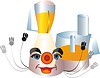 Vector clipart: happy kitchen machine