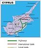 Chipre hoja de ruta | Ilustración vectorial