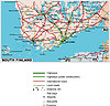 Векторный клипарт: дорожная карта Южной Финляндии