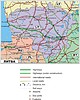 Vector clipart: Lithuania road map (in Russian)