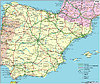 Vector clipart: Spain road map