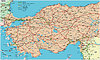 Векторный клипарт: дорожная карта Турции