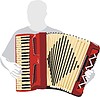 Vector clipart: accordionist