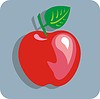 Векторный клипарт: красное яблоко