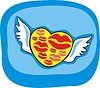 Vector clipart: winged heart
