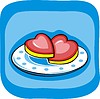 Vector clipart: hearts-cakes