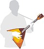 Vector clipart: balalaika-player