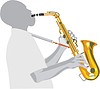 Vector clipart: saxophonist