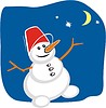 Векторный клипарт: танцующий снеговик