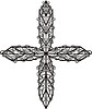 Vector clipart: twisted cross