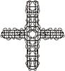 Vector clipart: twisted cross