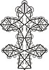 Vector clipart: twisted cross