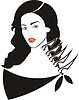 Vector clipart: woman vampire