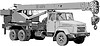 Vector clipart: truck crane