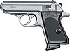 Векторный клипарт: пистолет Walther PPK 9