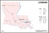 Vector clipart: Louisiana map