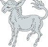 Vector clipart: heraldic donkey