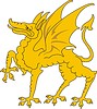Vector clipart: heraldic dragon