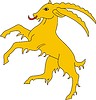 Vector clipart: heraldic supporter - goat