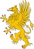 Vector clipart: heraldic supporter griffin