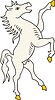 Vector clipart: heraldic supporter - horse