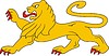 Vector clipart: heraldic lion