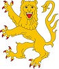 Vector clipart: heraldic supporter - lion